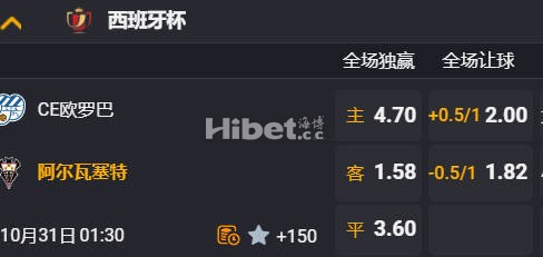 西杯 01:30  CE欧罗巴[西丙3-6] - 阿尔巴塞特[西乙14]