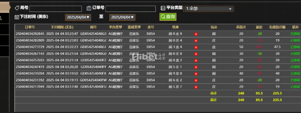 这次的百家乐玩的胜率还不错