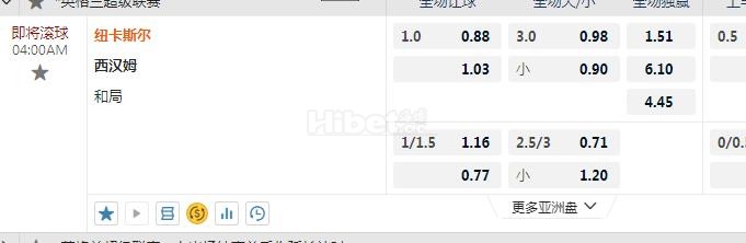 英超 4：00 纽卡VS西汉姆