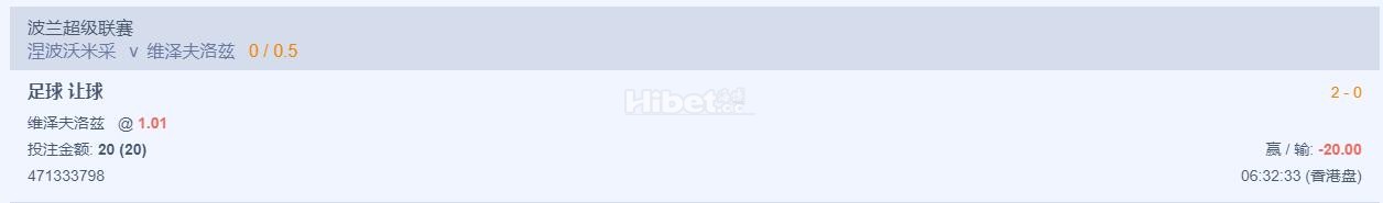 搞了一手波兰超的比赛是挂了啊